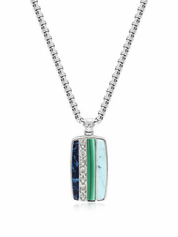 Nialaya Men's Necklace The Trinity Dog Tag The Trinity Dog Tag